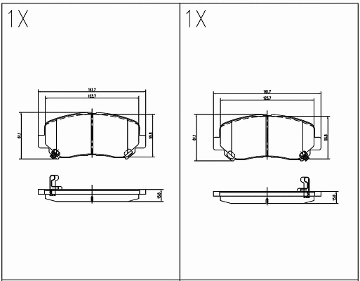 Brake Pad Set, disc brake (24662z)