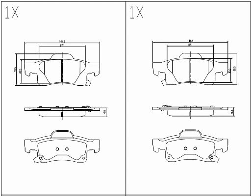 Brake Pad Set, disc brake (24645z)