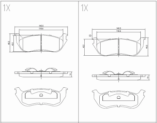 Brake Pad Set, disc brake (24616z)
