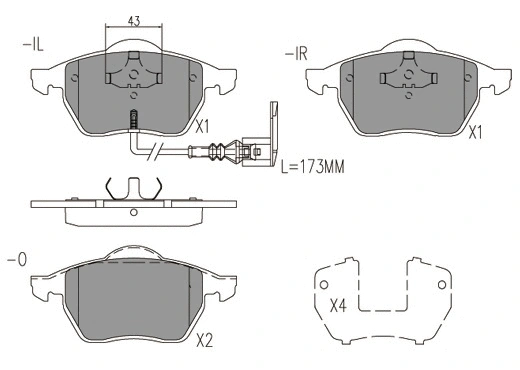 Brake Pad Set, disc brake (24002z)