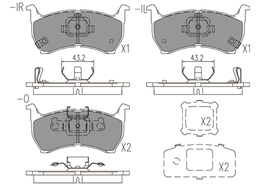 Brake Pad Set, disc brake (24061z)