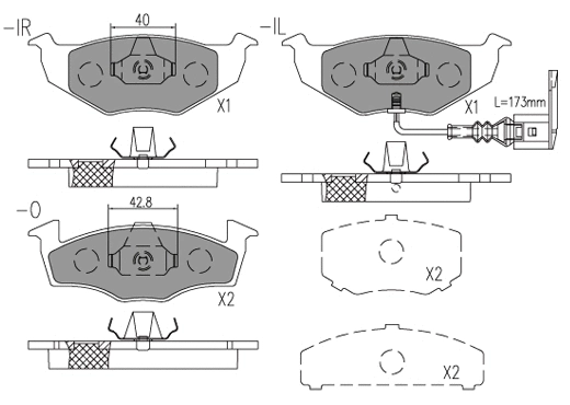 Brake Pad Set, disc brake (24793z)