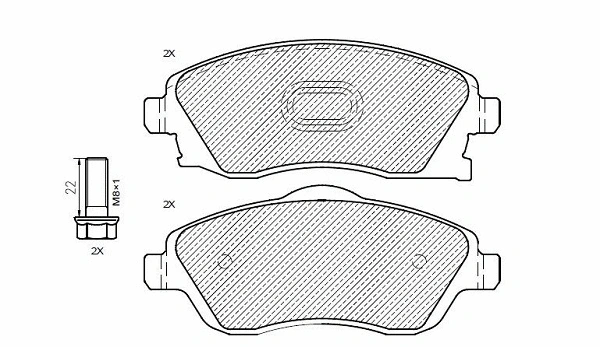 Brake Pad Set, disc brake (24896z)