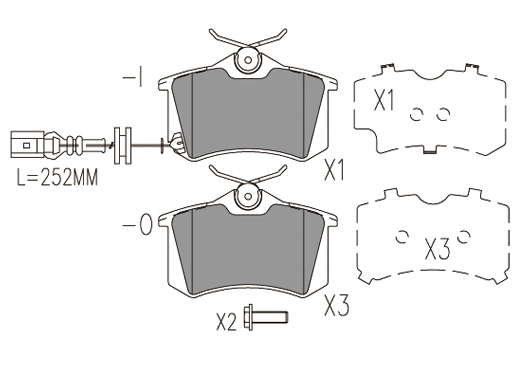 Brake Pad Set, disc brake (24072z)