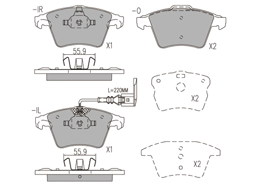 Brake Pad Set, disc brake (24068z)