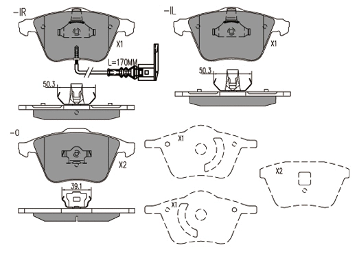 Brake Pad Set, disc brake (24098z)