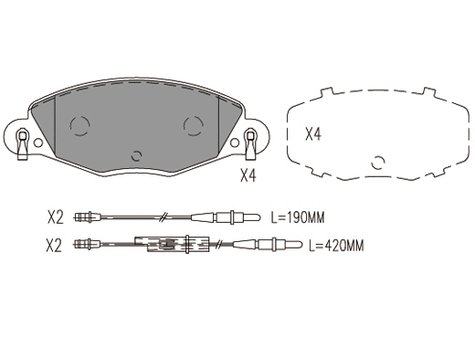 Brake Pad Set, disc brake (24074z)