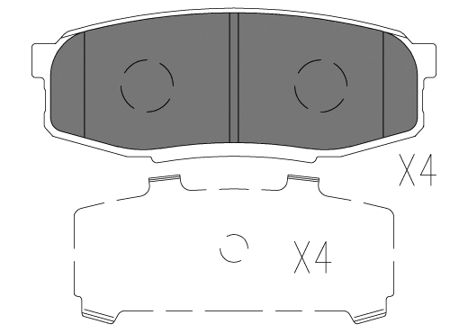 Brake Pad Set, disc brake (24889z)