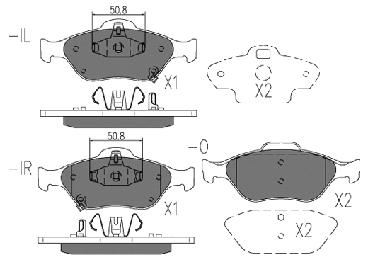 Brake Pad Set, disc brake (24041z)
