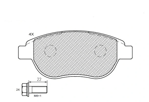 Brake Pad Set, disc brake (24803z)