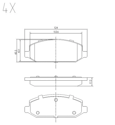 Brake Pad Set, disc brake (24600z)