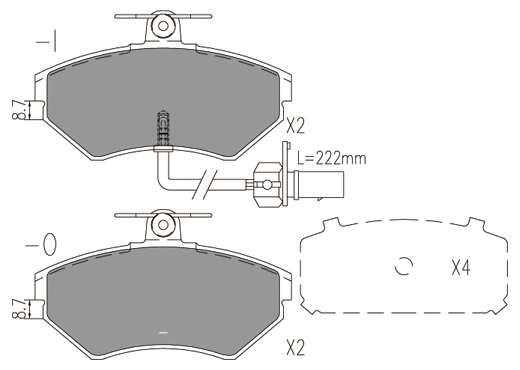 Brake Pad Set, disc brake (24004z)