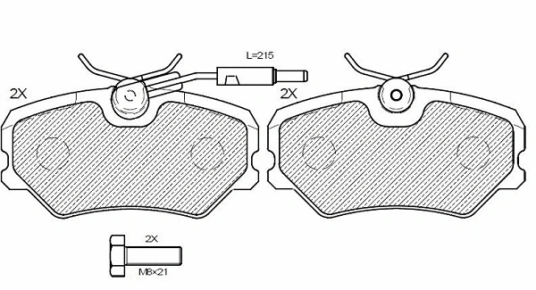 Brake Pad Set, disc brake (24402z)