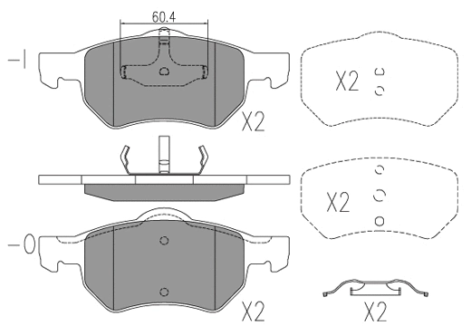 Brake Pad Set, disc brake (24890z)