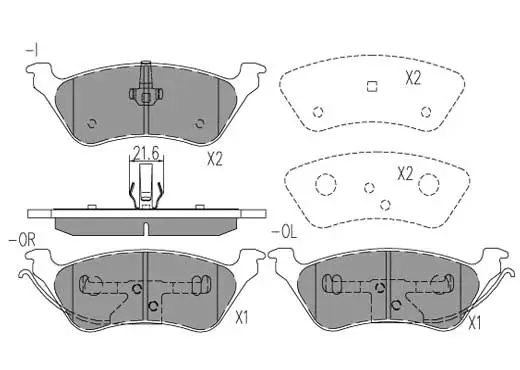 Brake Pad Set, disc brake (24090z)
