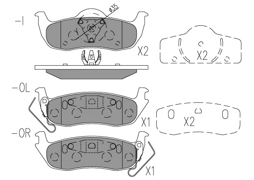 Brake Pad Set, disc brake (24884z)