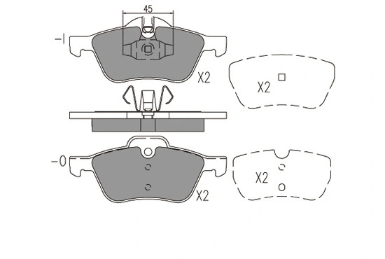Brake Pad Set, disc brake (24049z)