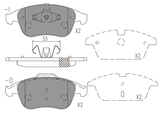 Brake Pad Set, disc brake (24050z)