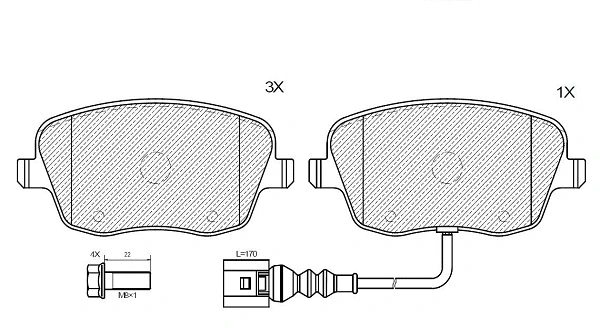Brake Pad Set, disc brake (24089z)