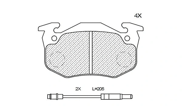 Brake Pad Set, disc brake (24338z)
