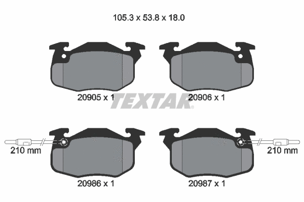 Brake Pad Set, disc brake (2090506)