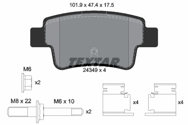 Brake Pad Set, disc brake (2434903)