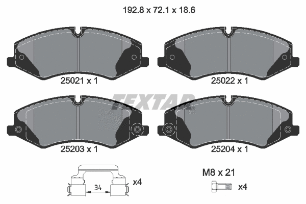 Brake Pad Set, disc brake (2502201)