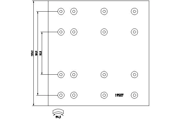 Brake Lining Kit, drum brake (1955708)