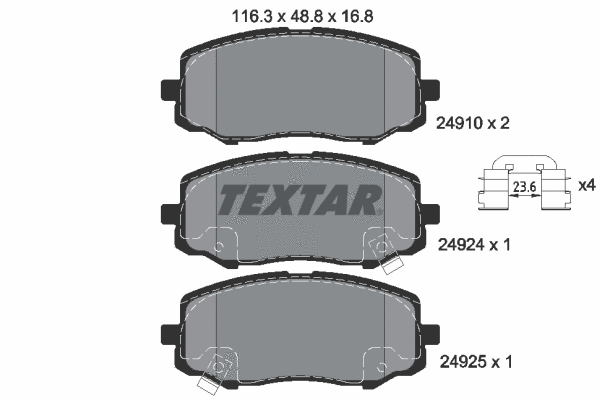 Brake Pad Set, disc brake (2491001)