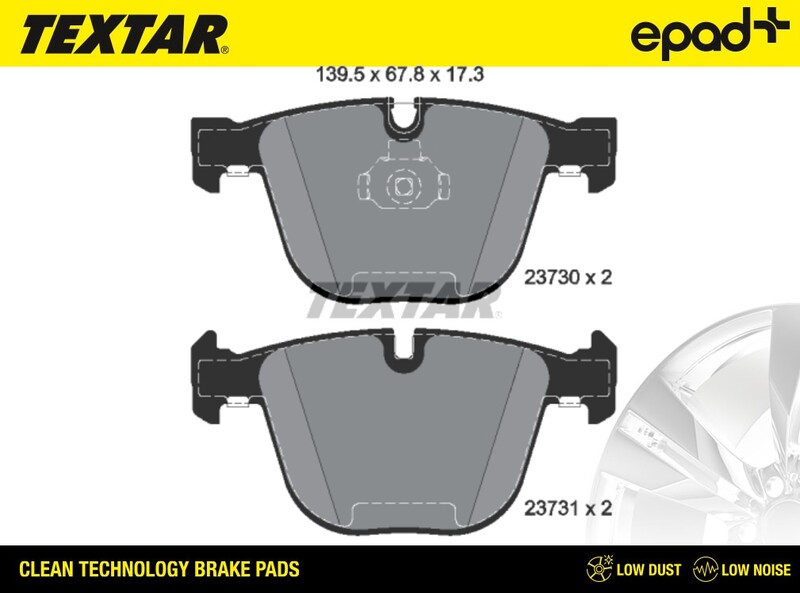 Brake Pad Set, disc brake (2373001CP)