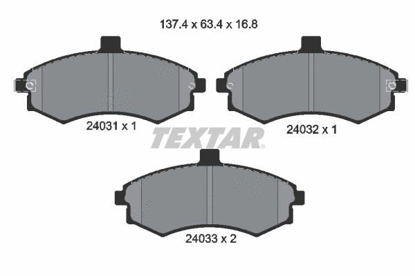 Brake Pad Set, disc brake (2403101)