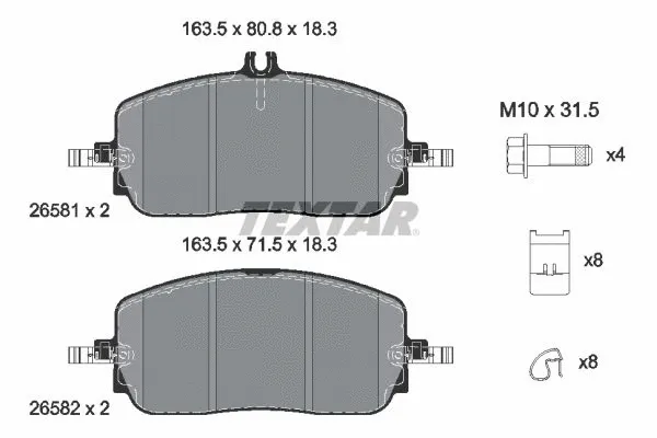 Brake Pad Set, disc brake (2658101)