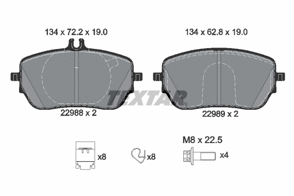 Brake Pad Set, disc brake (2298801)