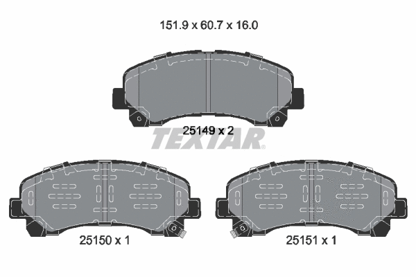 Brake Pad Set, disc brake (2514904)