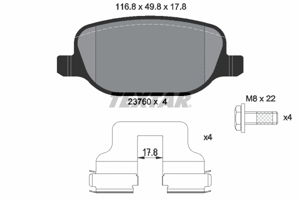 Brake Pad Set, disc brake (2376002)