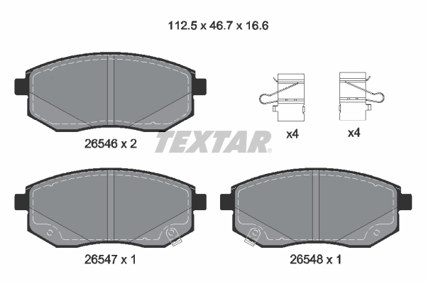 Brake Pad Set, disc brake (2654601)
