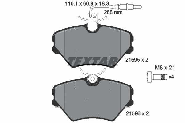 Brake Pad Set, disc brake (2159502)
