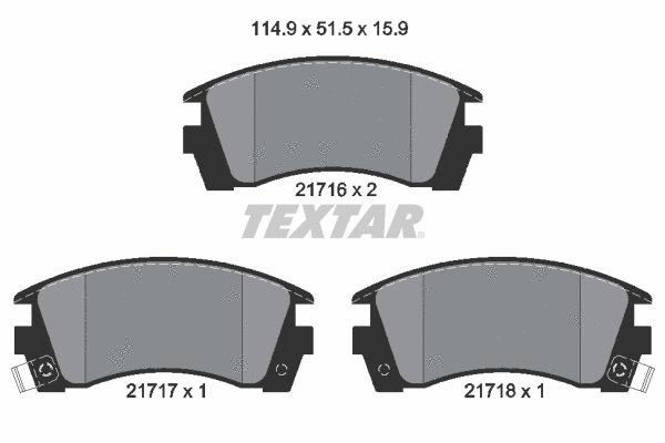 Brake Pad Set, disc brake (2171602)