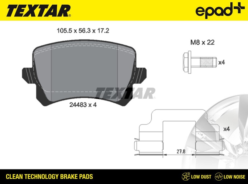 Brake Pad Set, disc brake (2448302CP)