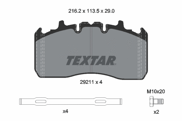 Brake Pad Set, disc brake (2921101)