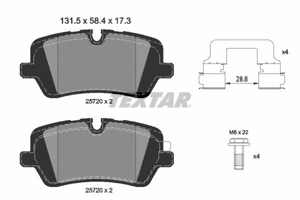 Brake Pad Set, disc brake (2572001)