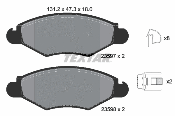 Brake Pad Set, disc brake (2359703)