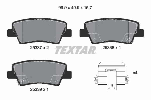 Brake Pad Set, disc brake (2533707)