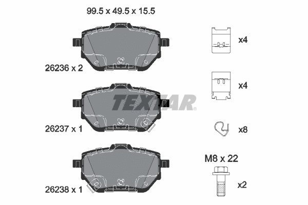 Brake Pad Set, disc brake (2623601)