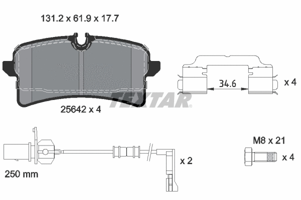 Brake Pad Set, disc brake (2564201)