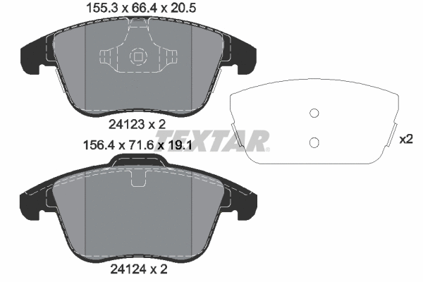 Brake Pad Set, disc brake (2412305)