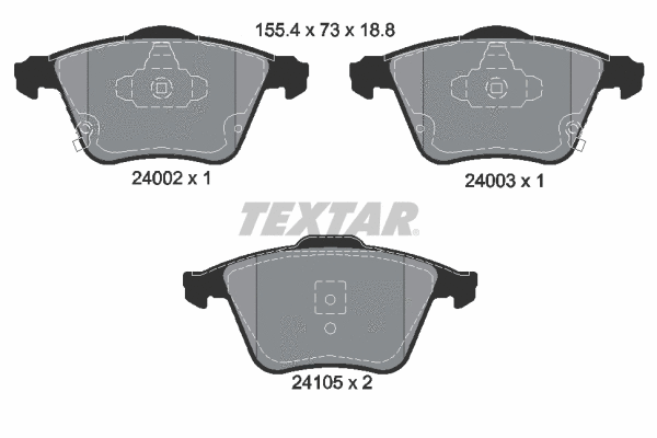 Brake Pad Set, disc brake (2400201)