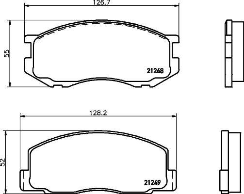 Brake Pad Set, disc brake (2124801)