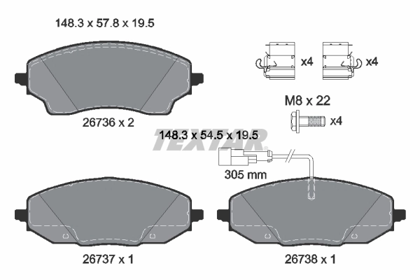 Brake Pad Set, disc brake (2673601)