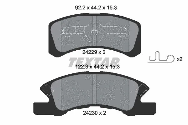 Brake Pad Set, disc brake (2422901)